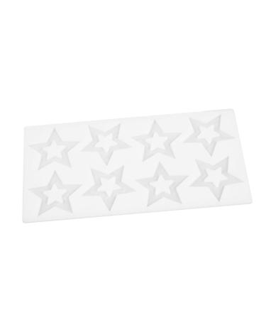 Milisten Silicone Mold Star Shaped Silicone Star Fondant Molds Resin Letter Molds Resin Mold Gum Paste Star Candy Molds Handmade Dessert Mold Cake Soap White Silica Gel Chocolate Insert