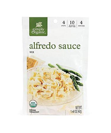 Simply Organic Alfredo Sauce Mix, Certified Organic, Gluten-Free | 1.48 oz | Pack of 4