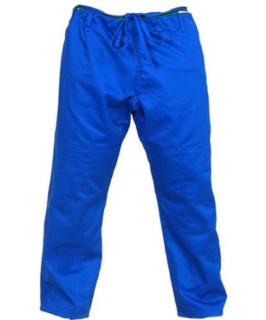 Woldorf USA Brazilian Jiu Jitsu BJJ Pants Blue Cotton Twill Size 2-A0 Fighting Pants, Training Pants, Pre-Shrunk, Ultra Light Weight Fabric, Soft Fabric Pants