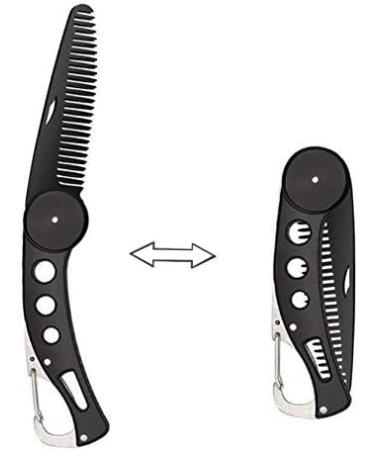 iPobie Folding Beard Comb Stainless Steel Beard Comb for Combing Hair Beards and Mustaches Folding Pocket Comb for Men - Buy Online on SooperMarket.com