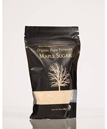 Mansfield Maple-Certified Organic Granulated Pure Vermont Maple Sugar (14oz Resealable Pouch)