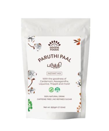 The Divine Foods Paruthi Paal - Cotton Seed Latte Mix - 500 gm - Natural Detox drink Antioxidant & Good Cholesterol Drink