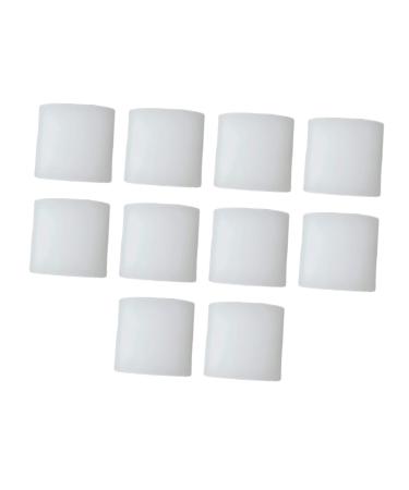 PLAFOPE 10pcs Toe Cover Thumb Protector Cleat Silicone Toe Spacer Big Toe Guards Foot Separator Toe Caps Toe Guards for Big Toe Toe Protectors for Men Man Stretcher Mild White White 3x2.5cm