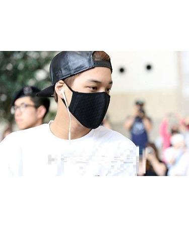 Korean Unisex Kpop Basic Black Cotton Face Mask + Oil Blotting Paper Bundle - Buy Online on SooperMarket.com