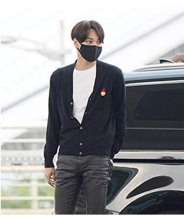 Korean Unisex Kpop Basic Black Cotton Face Mask + Oil Blotting Paper Bundle - Buy Online on SooperMarket.com