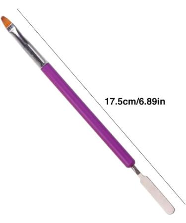 1PC Dual Ended Nail Gel Brush Acrylic Nails UV Gel Picker Extension Brush Pen Spatula Manicure Tool Purple - Buy Online on SooperMarket.com