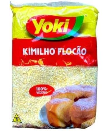Yoki Flocao Kimilho | Flocked Corn Flour | Farinha de Milho Flocada | Harina de Maiz Flocada | Premium 500gr | Cakes Cuscuz Polenta - Buy Online on SooperMarket.com