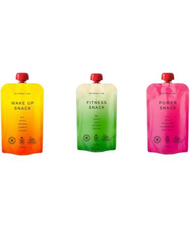Nutrino Lab Fruit Puree Variety Pack - Exotic Gourmet Blend for Adults and Kids - 3 x 200g - Buy Online on SooperMarket.com