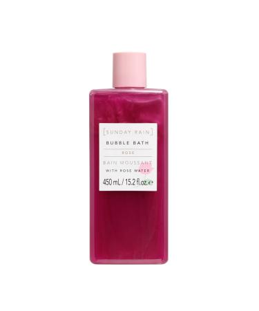 Sunday Rain Reviving and Hydrating Luxury Rose Oil Bubble Bath for Body Vitamin A and Antioxidant Infused for Renewing and Evening Skin Tone Fresh Rose Petals Scent 450ml Rose 450ml
