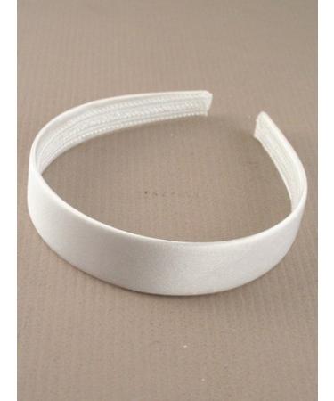 Buy 2.5cm White Satin Covered Alice Band | Multicoloured Hair Headband | International Shipping - Buy Online on SooperMarket.com