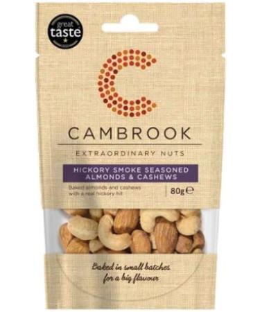Cambrook | Hickory Smoke Seasoned Almonds & Cashews 80g | Sweet Chilli Peanuts & Cashews 80g | Caramelised Peanuts With Sesame Seeds 80g - Buy Online on SooperMarket.com