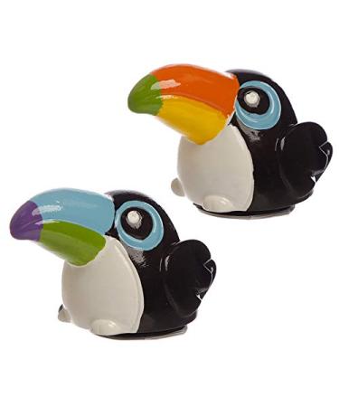 Puckator Toucan Party Lip Balm in Toucan Shaped Holder - Lip Care Stick Balms Chapstick Holiday Essentials For Women Family - Lipbalm Moisturiser Exfoliator Cream - Pretty Cute Lip Blam Bam