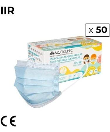 Buy Mobiclinic Children's Masks - 50 Medical IIR 3-Layer CE Certified 98% Bacterial Filtration Ideal Mouth Protection for Kids - Buy Online on SooperMarket.com