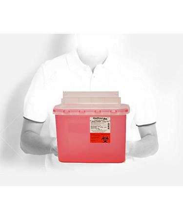 2-Pack 5.4 Qt Style Sharps Disposal Container with Touch-Free Rotating Lid - Buy Online on SooperMarket.com
