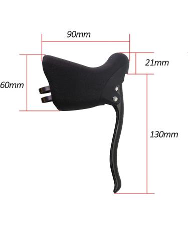 UPANBIKE Road Bicycle Fixie Drop Handlebar Brake Levers Set - Time Trial Ergo Black - Buy Online on SooperMarket.com