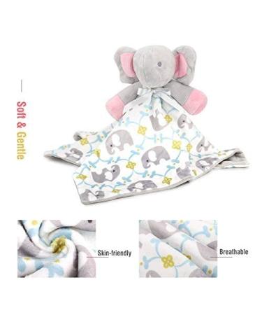 Zooawa Elephant Loveys for Babies - Unisex Security Blanket and Plush Toy for Newborns - Soft and Soothing Baby Gift - Multiple Colors Available - Buy Online on SooperMarket.com