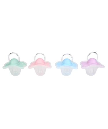 Pacifiers 4 Pack Binkies Lightweight Slim Lovely Shape Comfortable Safe Reliable Premium Material Pacifiers for Newborns