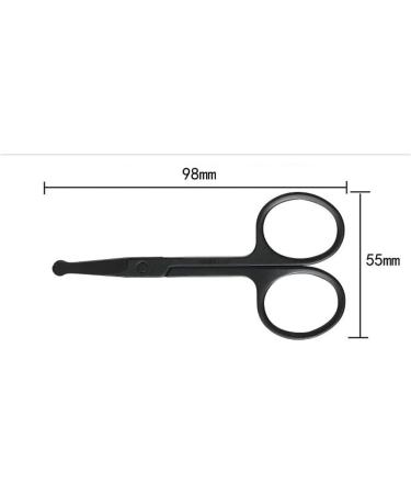 TEMKIN Nose Hair Trimmer - Stainless Steel Scissors for Nose Eyebrow & Eyelash Grooming | Manual Round Trimming Tool for Precision Care - Buy Online on SooperMarket.com