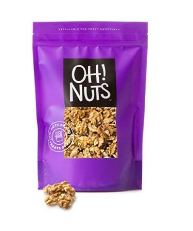 Oh! Nuts Raw Walnuts 2lb Bulk Bag | Unshelled Healthy Mix of Chandler Halves & Pieces | Fresh & Healthy Keto Snacks | Chopped Nuts for Vegan, Paleo & Gluten-Free Diets | For Gourmet Baking & Cooking