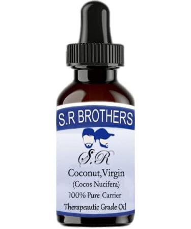S.R. Brothers Coconut Virgin (Cocos Nucifera) Pure & Natural Therapeutic Grade Carrier Oil 30ml - Buy Online on SooperMarket.com