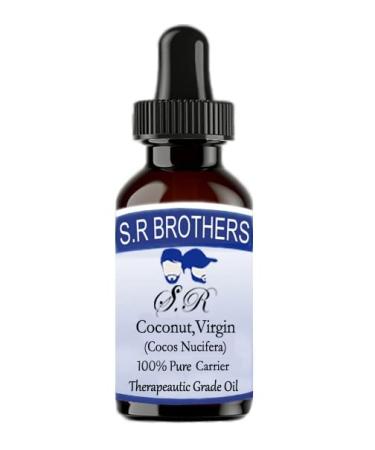 S.R. Brothers Coconut Virgin (Cocos Nucifera) Pure & Natural Therapeutic Grade Carrier Oil 30ml