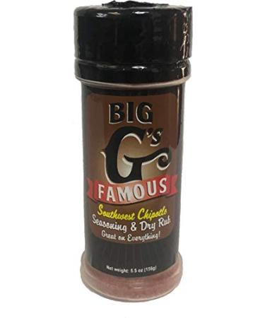Southwest Chipotle Seasoning and Dry Rub, Award Winning, Special Blend of Herbs & Spices, Great on Everything! Grilling, Smoking, Roasting, Cooking, or Baking! By: Big G's Food Service