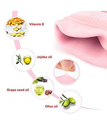 Moisturizing Socks with Heel Gel | Callus Treatment Spa Socks - 2 Pairs of Soft Silicone Cotton Gel Sleeves for Cracked Feet - Blue & Pink - Buy Online on SooperMarket.com