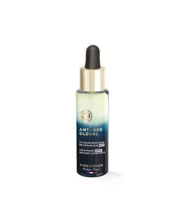 Yves Rocher Anti-Age Global Regenerating 2-Phase Night Concentrate Luxurious Face Care with Bud Necta for Mature Skin 30 ml