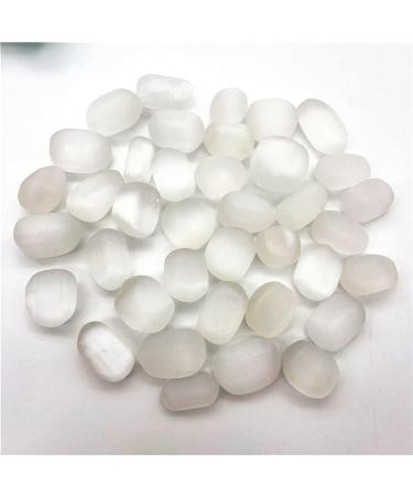100g Natural White Selenite Gypsum Tumbled Stones Lots Bulk Reiki Polished Crystals Decor Stones - Buy Online on SooperMarket.com