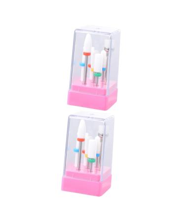 Healeved 2 Sets Nail Drill Tool Power Tools Acrylic Nail File Bits Ceramic Polishing Bits Nail Tools for Nail Art Metal Nail File Drill Bits for Metal Electrical Tools Diamond Grinding Head