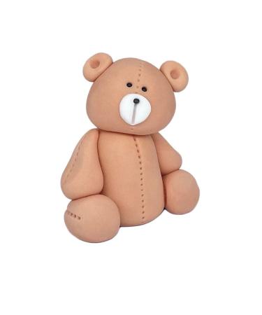 SugArt Teddy Bear Brown Cake Topper Party Decoration Fondant Fabulous Edible Icing Great for Kids Boy Girl Easy To Use Icing Professional