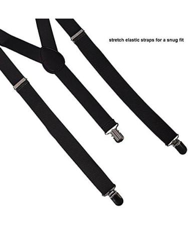 Buy Aonat Heavy Duty Men's Braces Durable Elastic Y-Form Adjustable Extra Strong Clips Fits All Sizes Black 2.5 cm Wide - Buy Online on SooperMarket.com