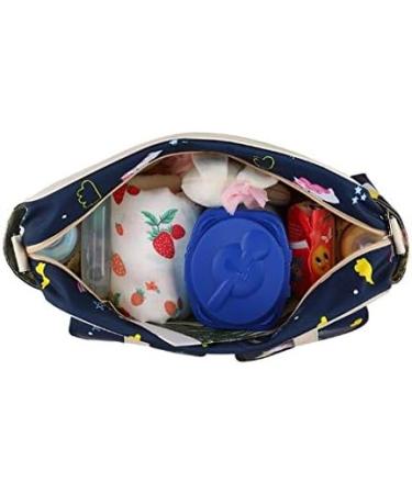 Insular Waterproof Diaper Bag - Navy Unicorn Print | Multifunctional Mummy Shoulder Bag with Changing Mat | Lightweight Tote Style for Chic Moms - Buy Online on SooperMarket.com