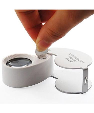 zutaa Jewellers Lens Glass Loupe 40X 25mm Eye Magnifier 2 LEDs Lights - Buy Online on SooperMarket.com