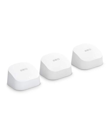 Amazon eero 6 Mesh Wi-Fi System 3-Pack 2020 Release | Speeds up to 500 Mbps | Alexa Compatible | Covers 4,500 sq. ft. | Router + 2 Extenders Included - Buy Online on SooperMarket.com