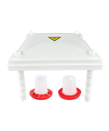 PAIDUOJI Chick Brooder Heater with Feeder and Drinker Height Adjustable Brood Plate