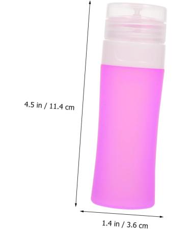 Mikinona Travel Storage Bottle Cylindrical Bottling Shampoo Bottle Refillable Bottle Shampoo Containers Silicone Liquid Bottle Empty Storage Silica Gel Cosmetic Set Bottle Purple Travel 11.4X3.6CM Purple - Buy Online on SooperMarket.com