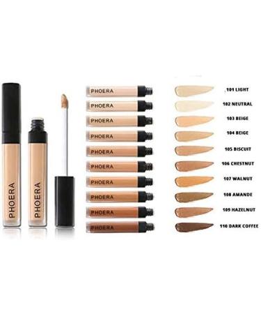 AQUAPURITY PHOERA Liquid Concealer Full Coverage Makeup - 107 Walnut, 28g - Buy Online on SooperMarket.com