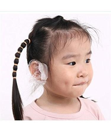 100pcs Disposable Waterproof Ear Covers - Salon Ear Protector Caps for Shower & Hair Dyer - Clear - Buy Online on SooperMarket.com