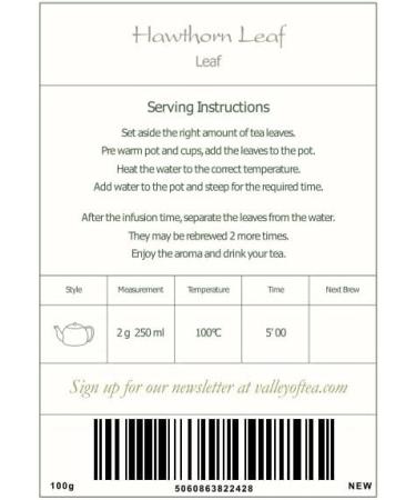 Hawthorn Leaf Organic Flower Tea - High Food Grade 100g (Pack of 1) - Hawthorne Leaves and Flowers - Buy Online on SooperMarket.com