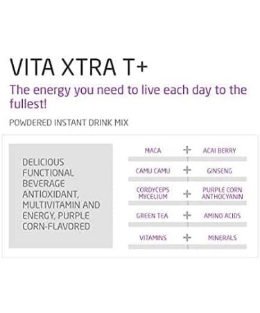 Fuxion Vita Xtra T-Mix Fast Acting Energizing Tea - All Natural Herbs & Fruits for Natural Energy - Purple Corn - 28 Sachets - Buy Online on SooperMarket.com