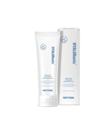 PS.PRETTYSKIN Hyaluronic Face and Body Soft Exfoliating Scrub Peeling Gel 5.07fl.oz.(150ml) Hyaluronic Acid Green Tea Extract Soothing .Moisturizing