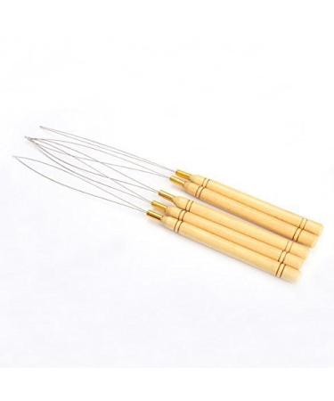 Set of 5 Wooden Loop Needle Threaders for Hair & Feather Extensions - Hair Extension Tool for Microlink Beads and Feathers - Buy Online on SooperMarket.com