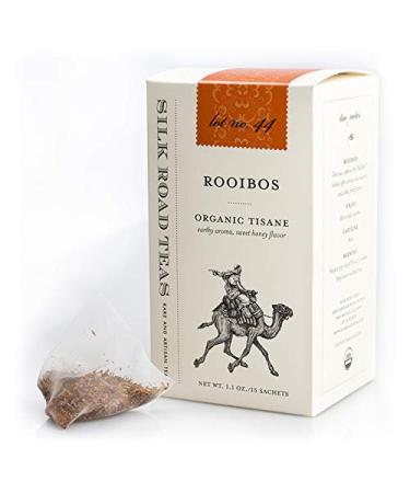 Silk Road Teas Organic Rooibos Tea Organic Herbal Tea Tisane Tea Rich Citrus & Vanilla Flavors South African Origin 15 Non-GMO Biodegradable Corn Silk Tea Bags Organic Rooibos 1 Count (Pack of 1)