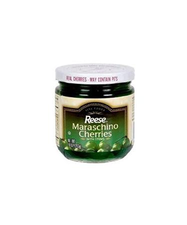 Reese Green Maraschino Cherries (Pack of 2) 10 oz Jars