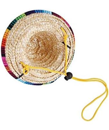 CheeseandU 2Pack Handcrafted Pet Straw Hat with Adjustable Chin Strap  Lovely Sun Hat Funny Mexican Party Costume Party Photo Prop Dog Sombrero Hat for Dog/Puppy/Cat/Kitty Small - Buy Online on SooperMarket.com