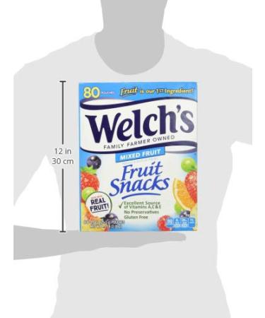 Welch's Mixed Fruit Fruit Snacks - Gluten Free Bulk Pack (80 Individual 0.9 oz Bags) - Buy Online on SooperMarket.com