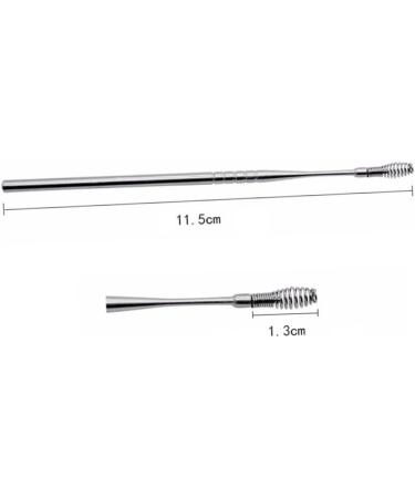 KALLORY 5pcs Ear Wax Scoop Kit - Ear Cleaner Spring Tool Ear Spoon Silver Wax Remover - Buy Online on SooperMarket.com
