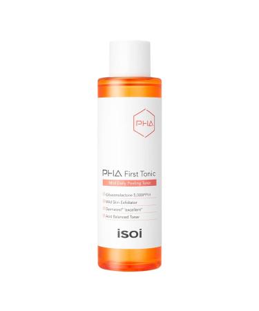 ISOI PHA First Toner 303ml (10.24 fl.oz) | Mild Daily Peeling Facial Toner for Sensitive Skin | Skin-Friendly Acidic Formula Helps to Restore Balance After Cleansing | Korean Skincare