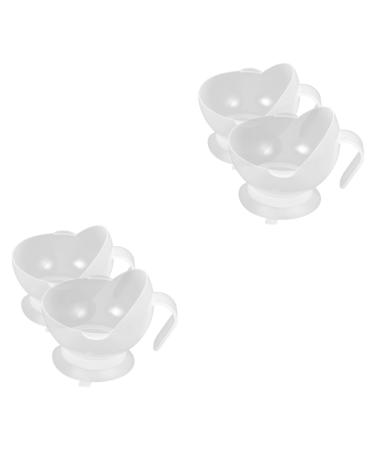 Button Hook Helper 4 Pcs Anti-Shift Bowl Cutlery Serving Utensils Elderly Eating Bowls Suction Bowls Silicone Dining Bowl Silicone Elderly Bowl Elderly Dining Bowls Anti Fallen Bowl White 17.00X15.50X12.00CM White